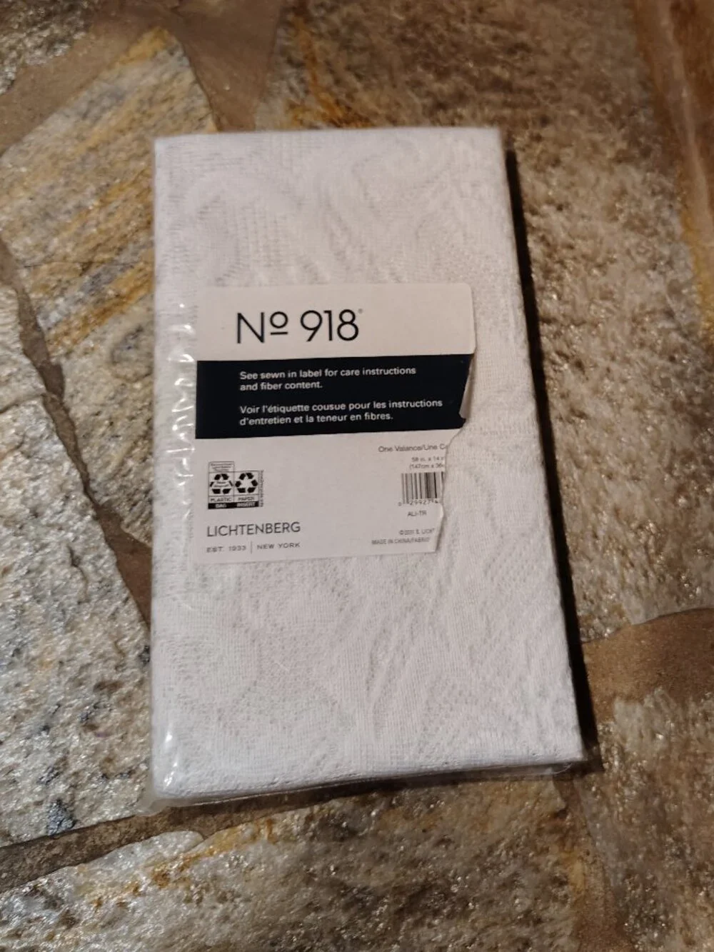 No 918 Lichtenberg White Lace Valance NIP Brand New 58